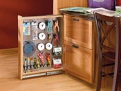 Pull out organizer with perforated divider