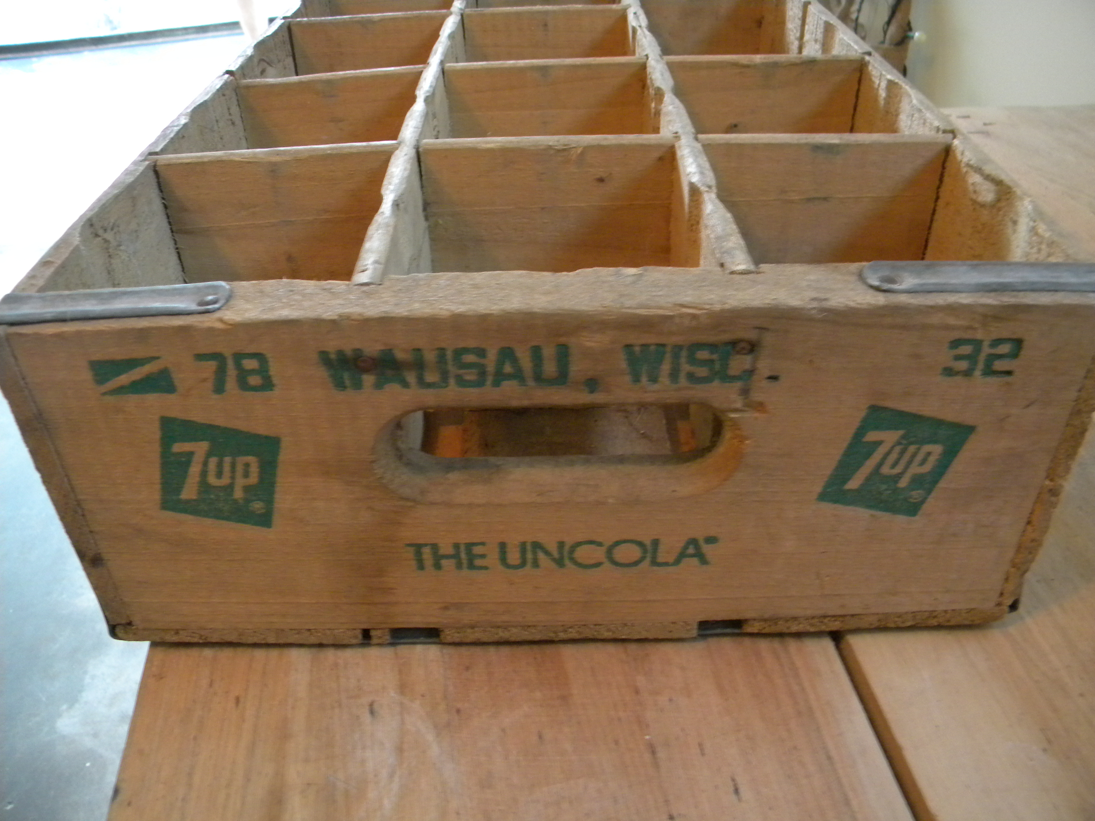 7-Up wood crate