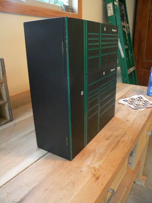Mini wooden Snap On toolbox