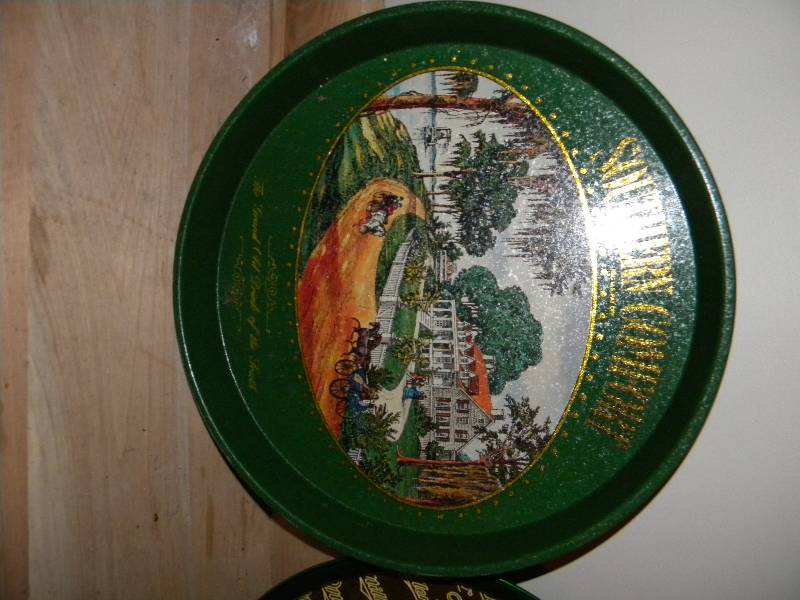 Miller and Southern Comfort trays, metal