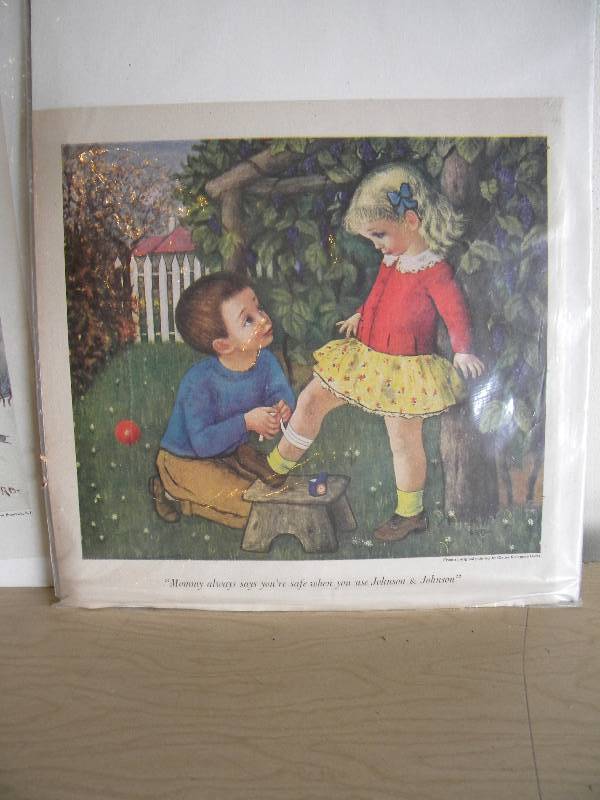 Vintage Johnson & Johnson advertising prints prints