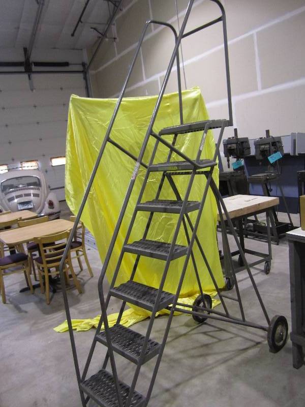lot 76 image: 7 step warehouse rolling stairs ...