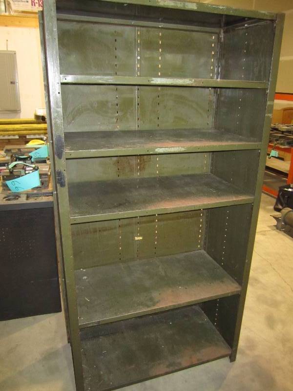 lot 103 image: heavy green storage rack ...