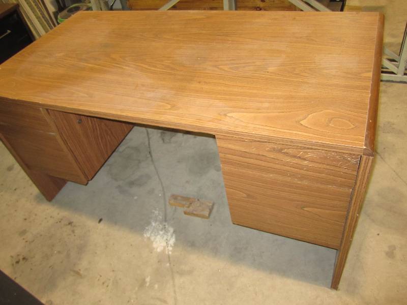 lot 108 image: wood laminate desk...
