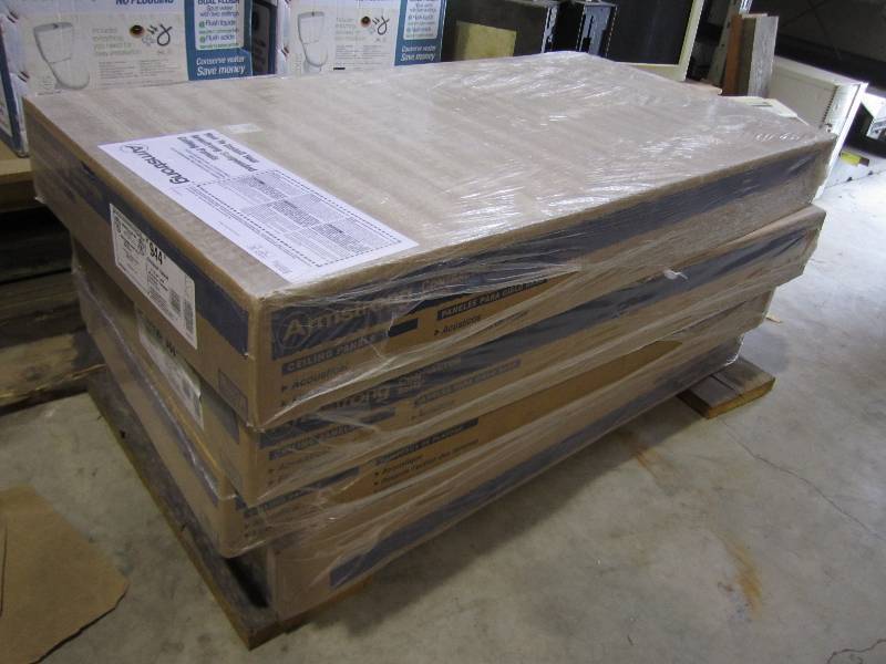 lot 121 image: Armstrong white ceiling tiles, 2 x ...