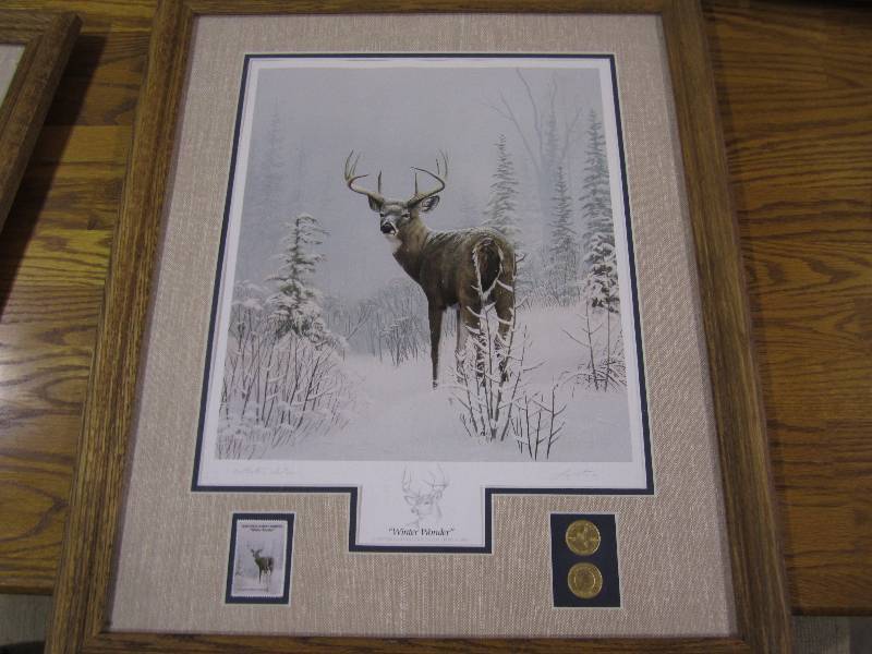 lot 143 image: Whitetail buck by Leo Stans stamped...