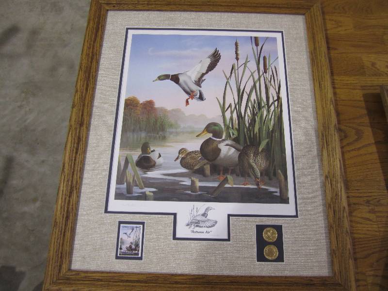 lot 144 image: Mallard by Leo Stans stamped coined...