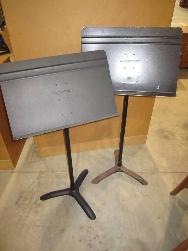 lot 151 image: music stand 2 pc. Lot Manhasset ...