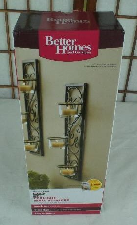 lot 24 image: Better Homes and Gardens Iron Sconces