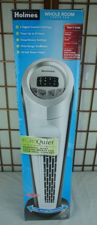 lot 34 image: Holmes Whole Room Tower Fan Digital Comfort Settings Display