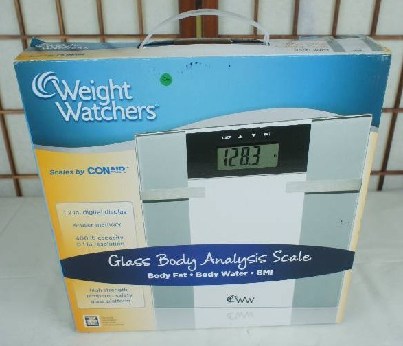 lot 18 image: Weight Watchers Body Fat Scale - ChromeWhite
