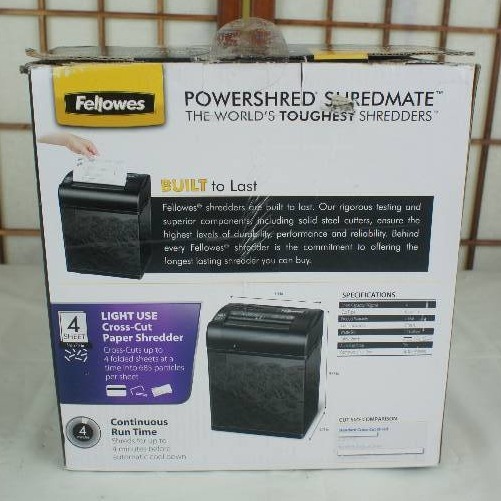 lot 32 image: Fellowes Powershred Shredmate Paper Shredder Black