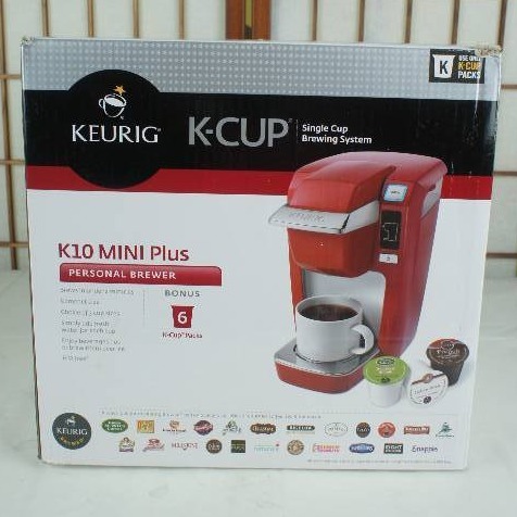 lot 23 image: Keurig K10 Mini Plus Brewing System, Red