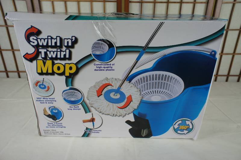 lot 55 image: Swirl n Twirl Mop 360 Spinning Mop & Bucket System