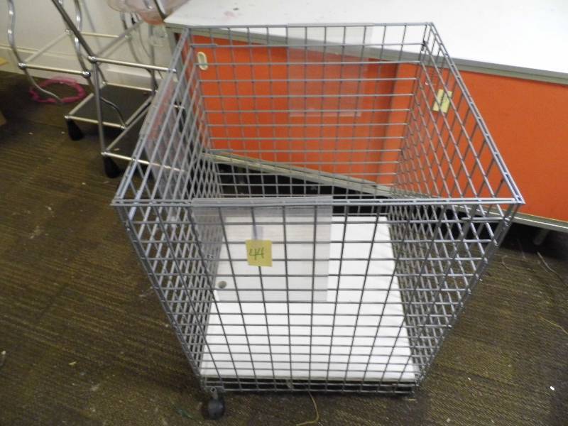 Metal Dump Bin on Wheels
