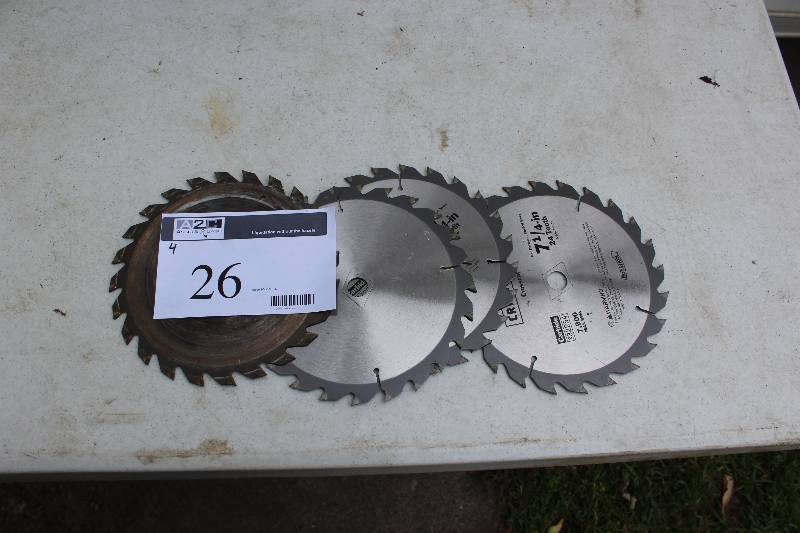 lot 26 image: Lot of (4) Saw Blades.