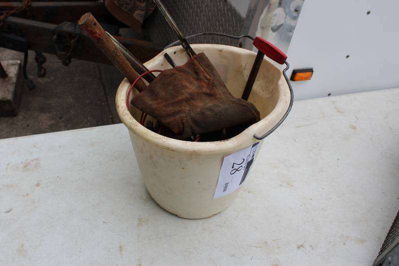 lot 28 image: Tool Lot Including Rubber Mallet Box-End Wrench Paint Scraper And More.