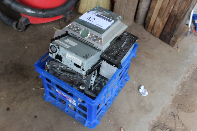 lot 42 image: Container Lot Of Car Audio Decks & Systems.