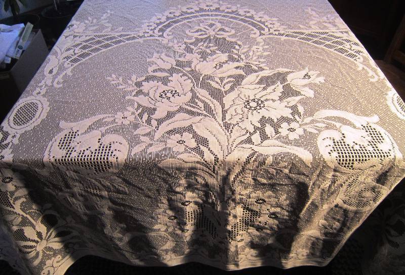 NEW  Lace Curtain (See lot 218 for Matching Panel)  60 w x 62 L