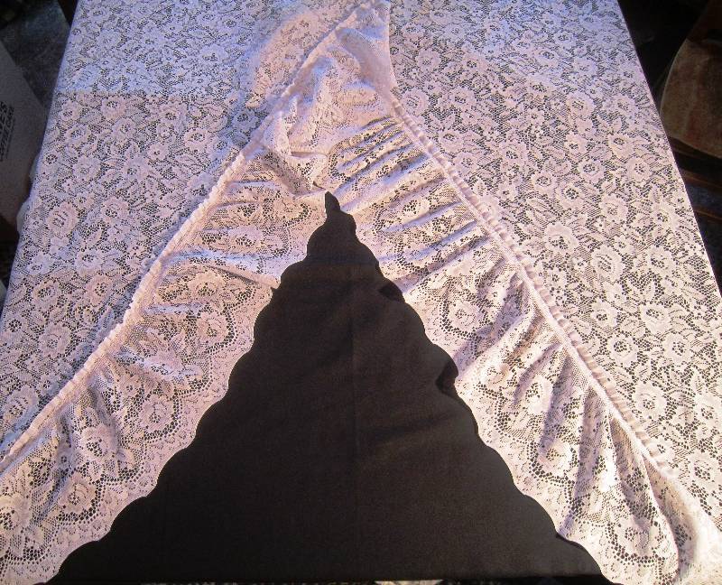 Lace Floor Length Swag Set 42 x 76 each panel (Window 84 x 76)