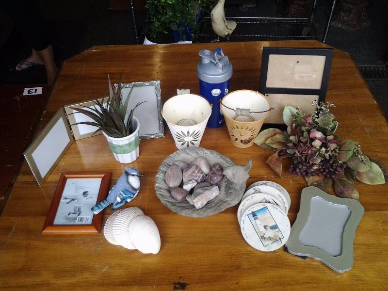 Lot Of Decor (Birds, Coasters, Decorative Rock, Frames)