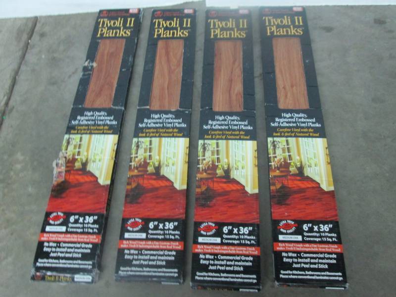 lot 16 image: 4 Packs - Tivoli II Peel-N Stick Flooring Planks