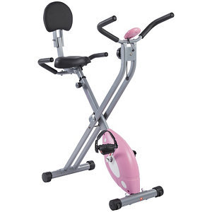 lot 25 image: Sunny Health Fitness Pink Recumbent Exercise Bike