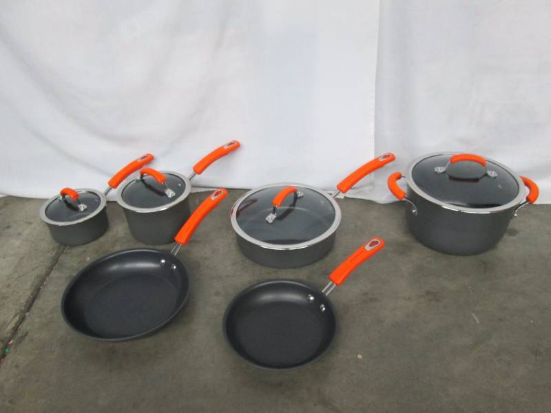 lot 24 image: Rachel Ray 10-pc. Hard Anodized Cookware Set