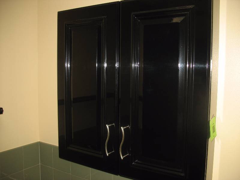Gloss Black Wall Cabinet