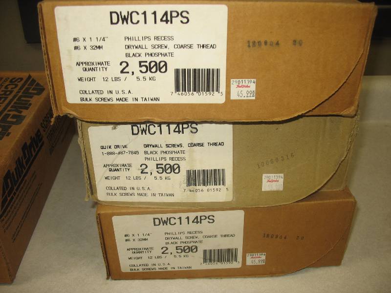 Quick Drive screws