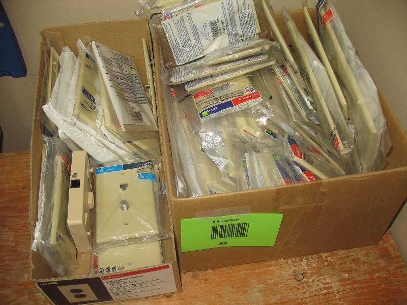 Ivory switch and outlet cover plates