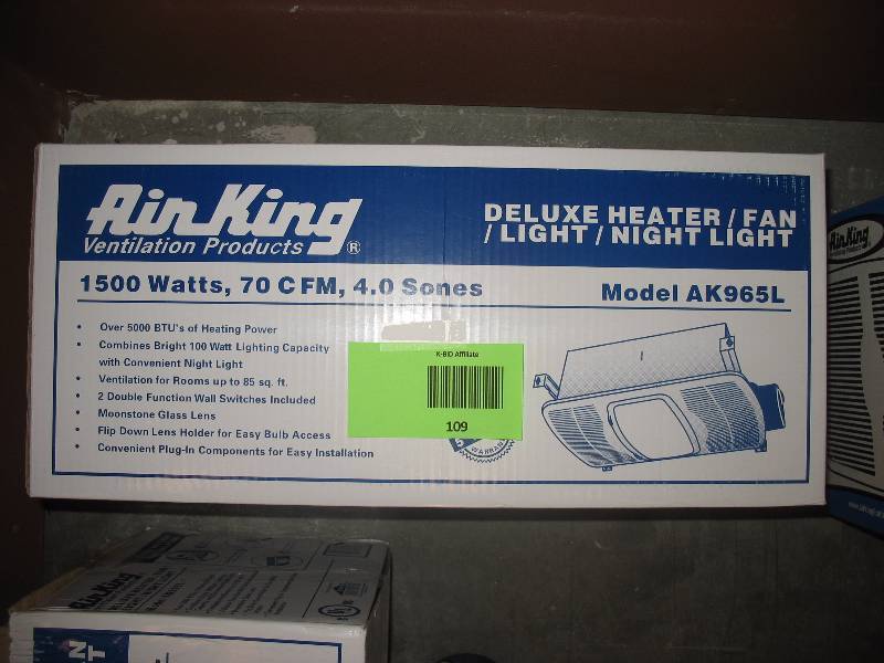 Air King Deluxe Heater Fan Light