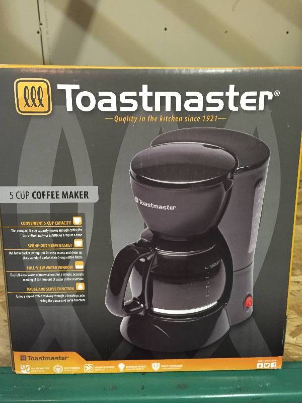 lot 15 image: Toastmaster 5 cup Coffeemaker