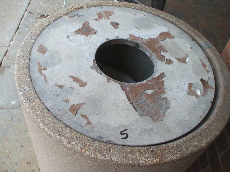 Smooth Finish Concrete Waste Receptacle
