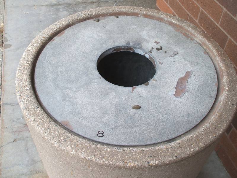Smooth Finish Concrete Waste Receptacle