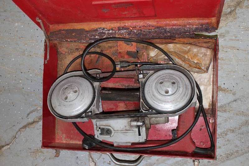 lot 52 image: Milwaukee Heavy-Duty Deep Cut Band Saw wMetal Case Tested & Operational.