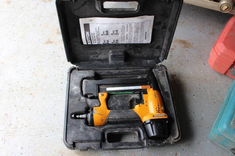 lot 45 image: Boststitch Fastener Gun System  Nail Gun wHard Case 12 - 1.5 18G SX5035 Tested & Operational.