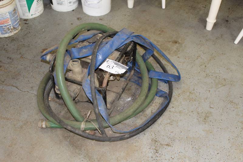 lot 63 image: Water Pump wHonda 4.0HP Motor Model MH020 2 Connection DIA. Delivery Volume 520 eMin Total Head 32M Tested & Operational.