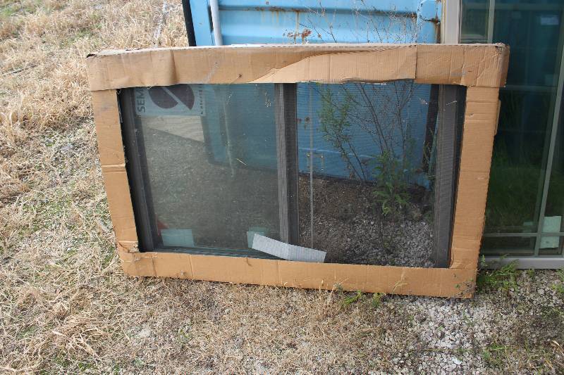 lot 79 image: Stratford Homes Glass Window wEncasement 37 x 56.