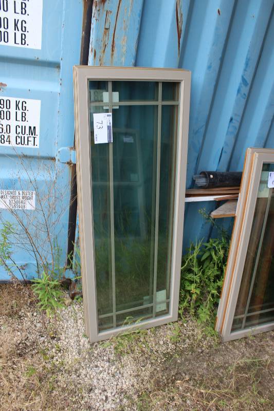lot 73 image: Lot of (2) Windows wEncasement & Grid 19 x 55.