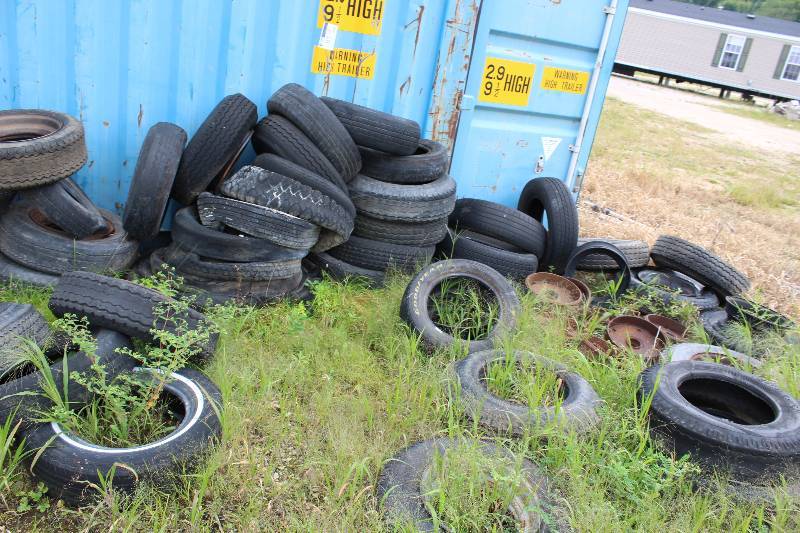 lot 87 image: Tire Lot Includes Rimmed & Rimless.