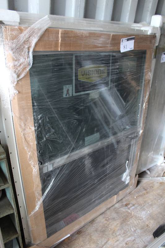 lot 81 image: Lot of (2) Double-Hung Windows wEncasement 47.5 x 59.5.