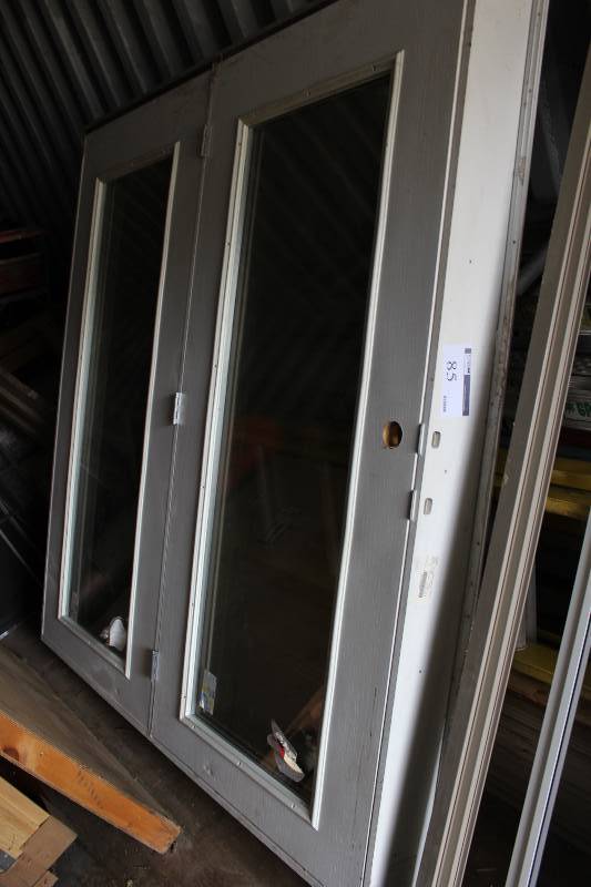 lot 85 image: Evergreen Double Doors wEncasement White 74.5 x 80,