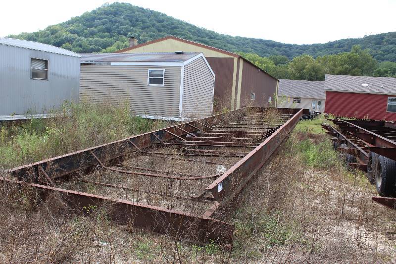 lot 21 image: Lot of (2) Mobile Home Carrier Trailers Metal Construction 12 x 50.