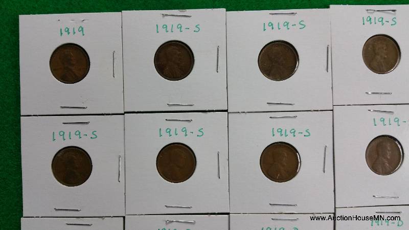 (36) 1919 - 1920 Lincoln Wheat Cents