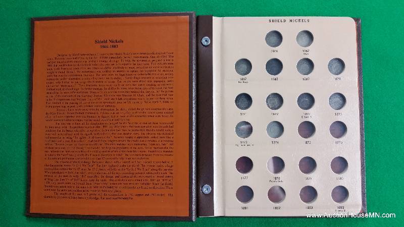 Dansco Shield Nickel Book w 12 Shield Nickels