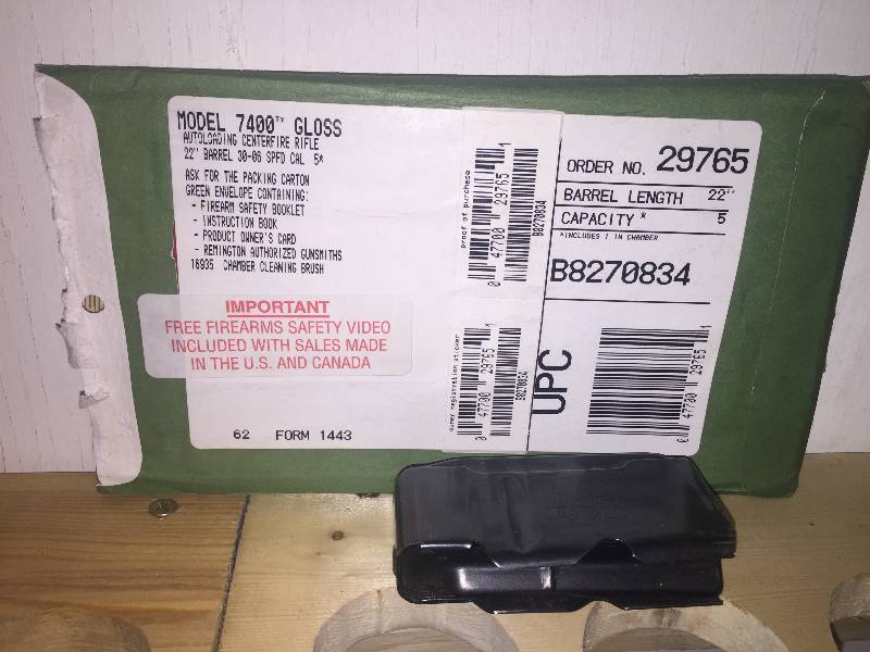 Remington 7400 semi-auto 30-06 rifle