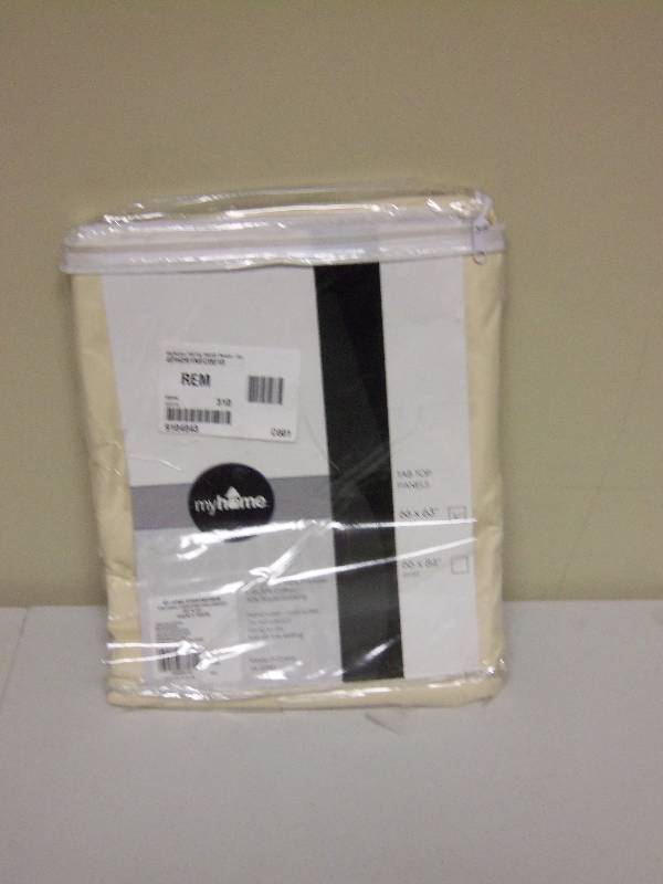 lot 36 image: Cream Tab Top Curtains