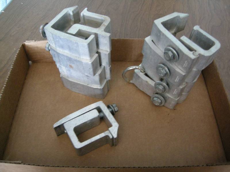 Aluminum truck topper clamps