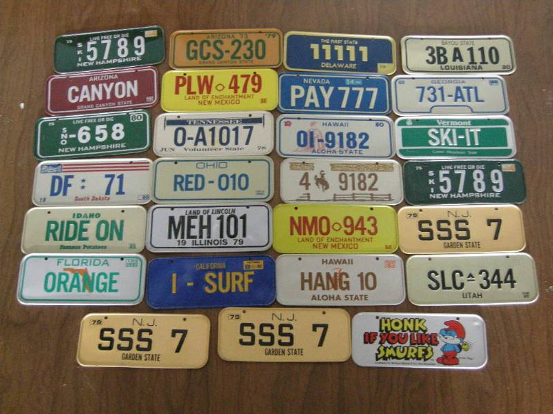 State bicycle license plates